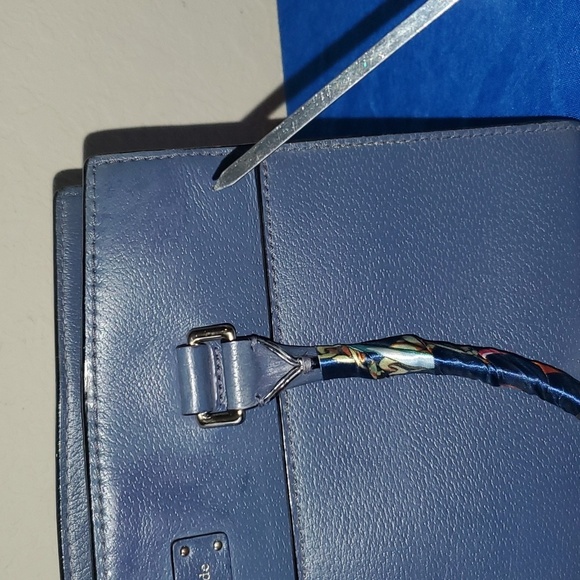 Kate Spade New York Grove Street Caley Satchel navy blue 100% leather - Picture 9 of 16